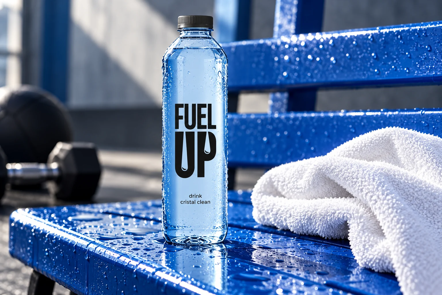 Fuelup — sports bottle in use mockup