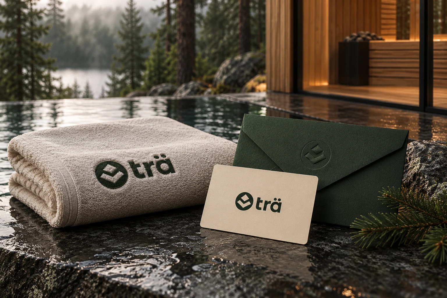 Tra — spa welcome kit mockup